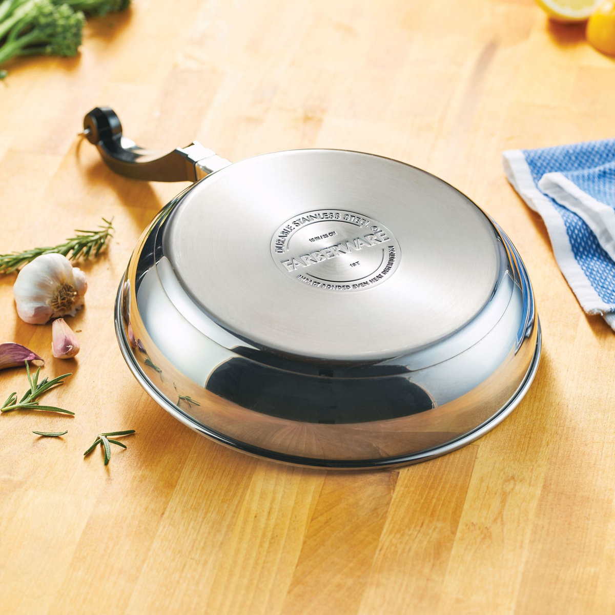 Farberware Classic Series Stainless Steel and Nonstick Cookware Pots and Pans Set, 15 Piece